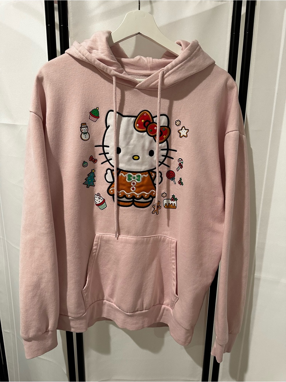 Hello Kitty Light Pink Holiday Hoodie Sweater